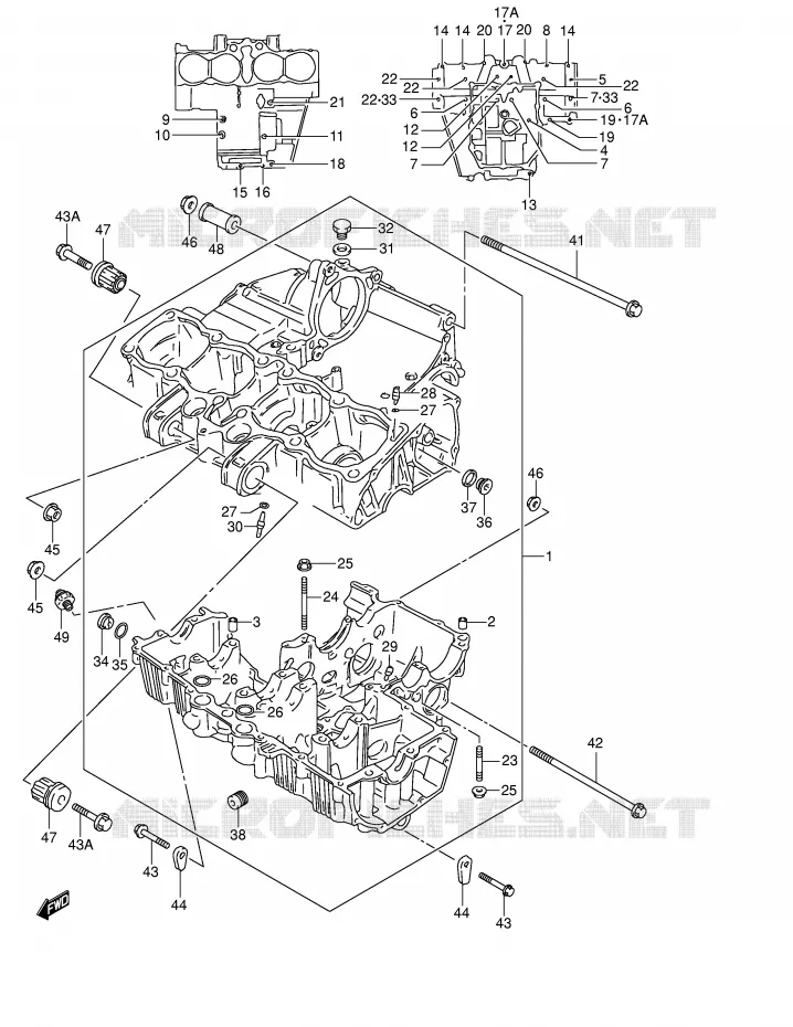 CARTER Suzuki MOTO 600 BANDIT 2001  GSF600SUK1(E2)