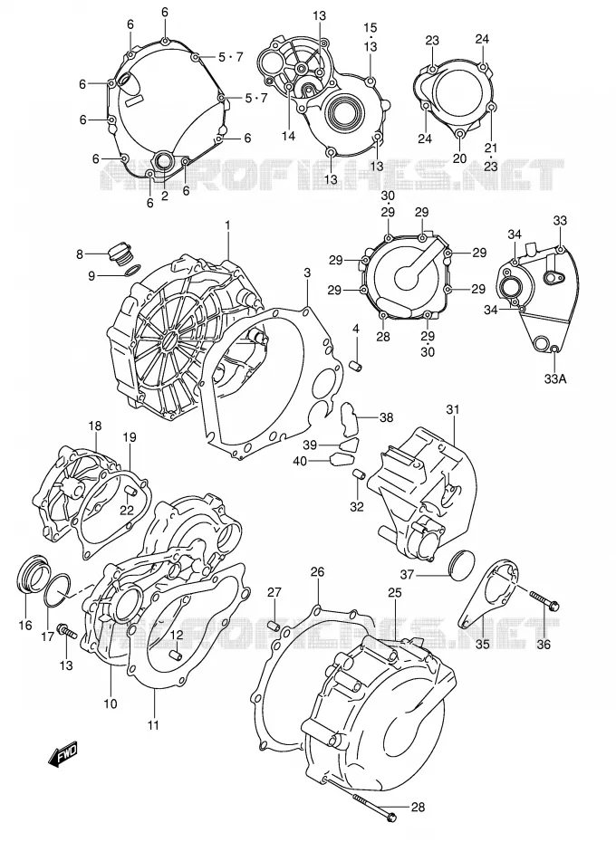 CARTER Suzuki MOTO 600 GSX-R 2003  GSX-R600UZK3(E2)