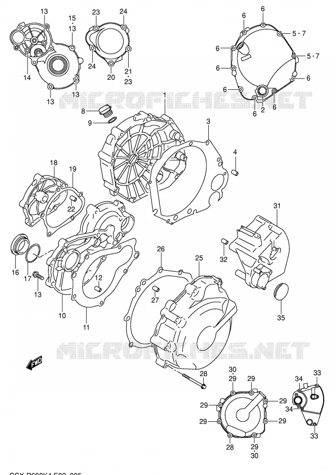CARTER Suzuki MOTO 600 GSX-R 2004  GSX-R600K4(E2)