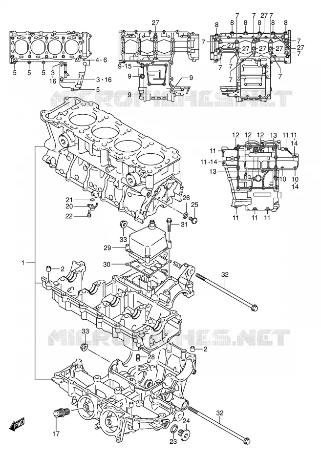 CARTER Suzuki MOTO 600 GSX-R 2004  GSX-R600U3K4(E2)