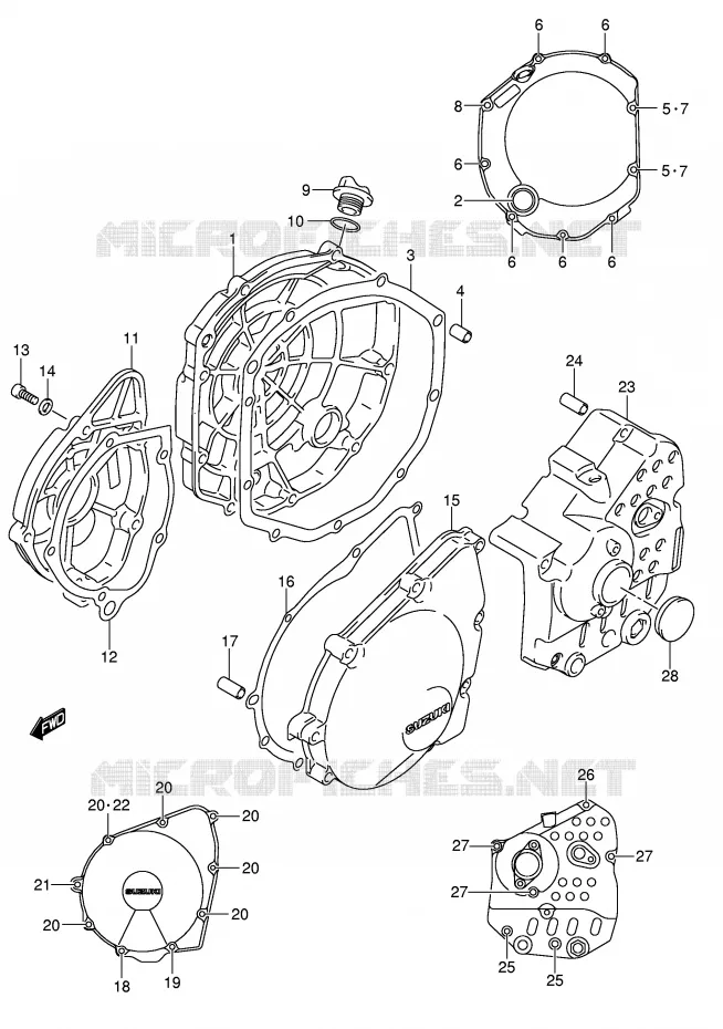 CARTER Suzuki MOTO 650 BANDIT 2005  GSF650SK5(E2)