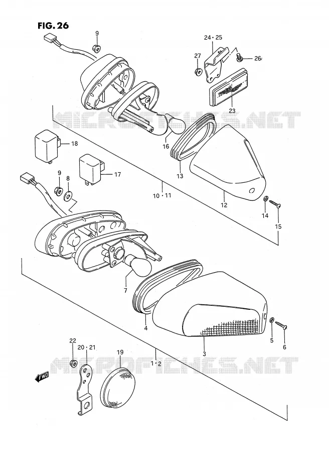 CLIGNOTANTS Suzuki MOTO 1100 GSX-F 1989  GSX1100FK(E2)