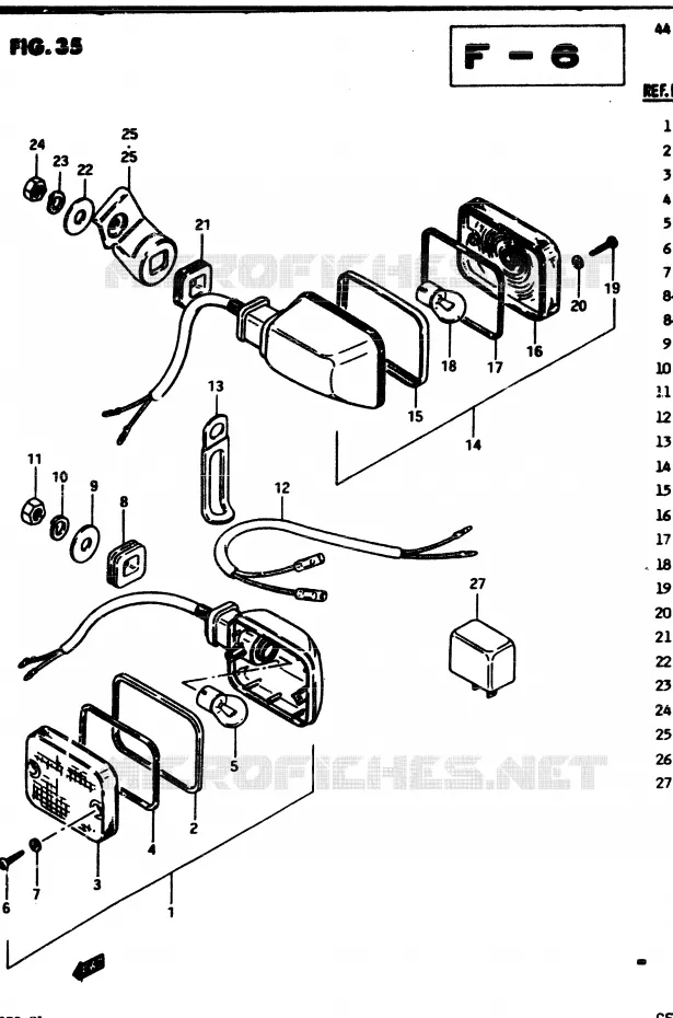 CLIGNOTANTS Suzuki MOTO 250 GSX 1982  GSX250Z(Z/D)