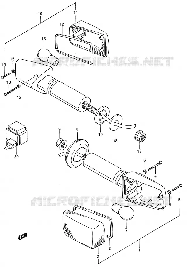 CLIGNOTANTS Suzuki MOTO 750 GSX-R 1994  GSX-R750WR(E28)