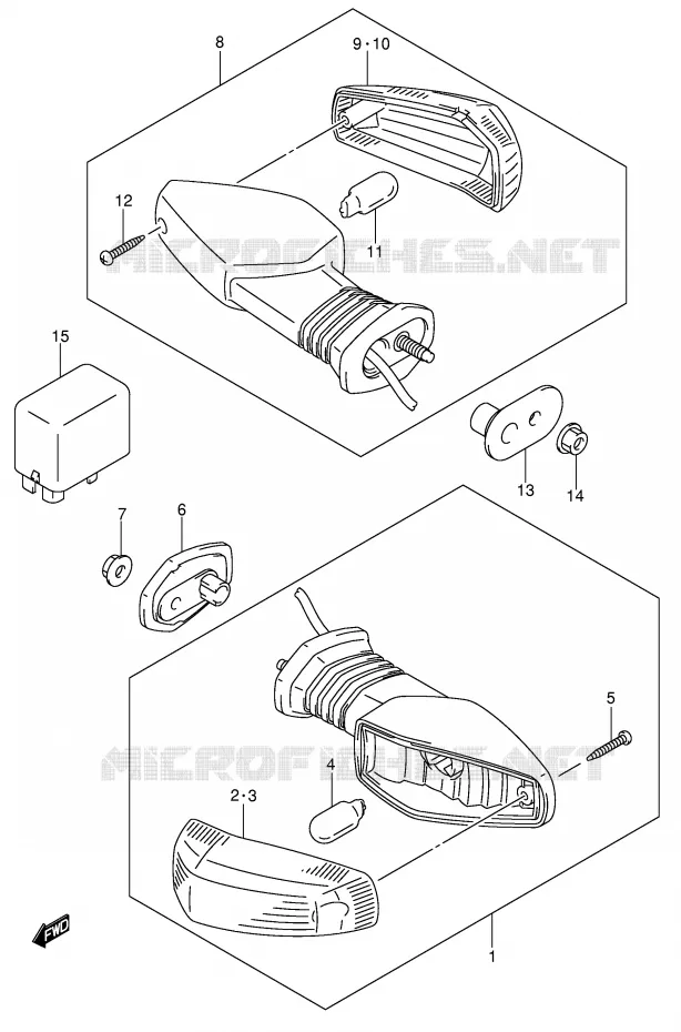 CLIGNOTANTS Suzuki MOTO 750 GSX-R 2004  GSX-R750U2K4(E2)