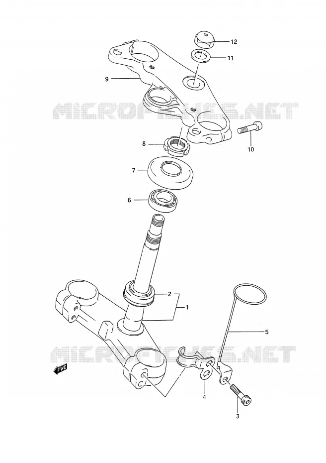 COLONNE DE DIRECTION Suzuki MOTO 1100 GSX-R 1991  GSX-R1100M(E28)