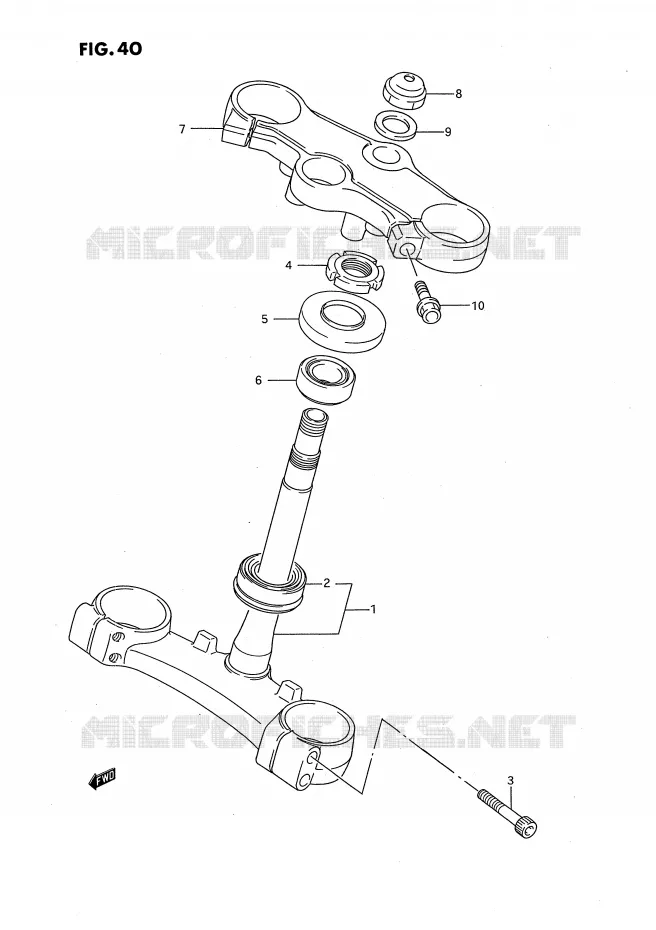 COLONNE DE DIRECTION Suzuki MOTO 750 GSX-R 1994  GSX-R750SPR(E4)