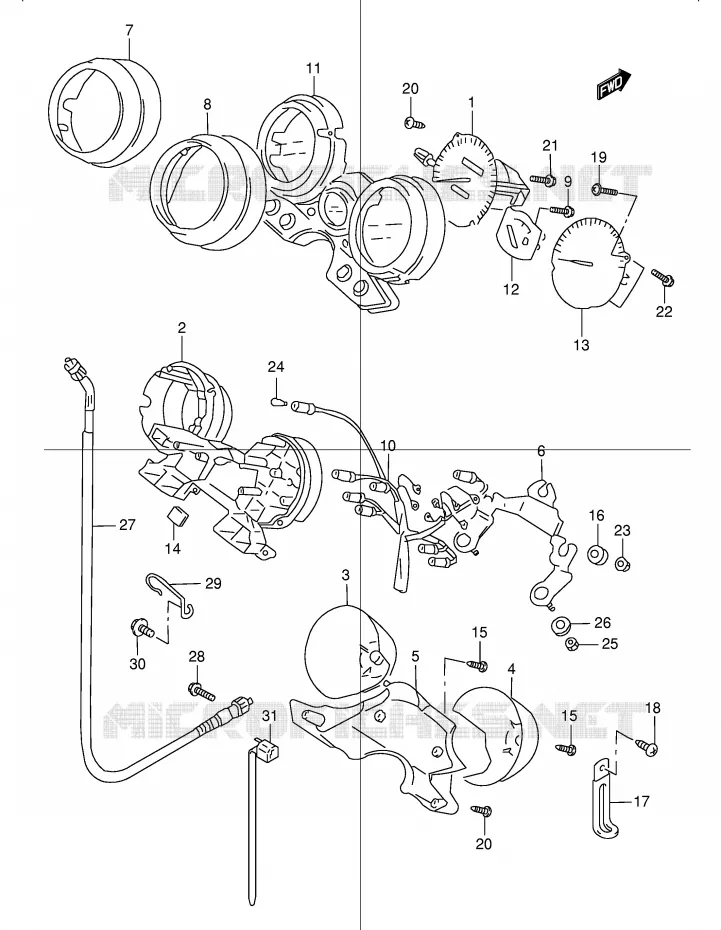 COMPTEUR Suzuki MOTO 1200 GSX 2000  GSX1200Y(E4)