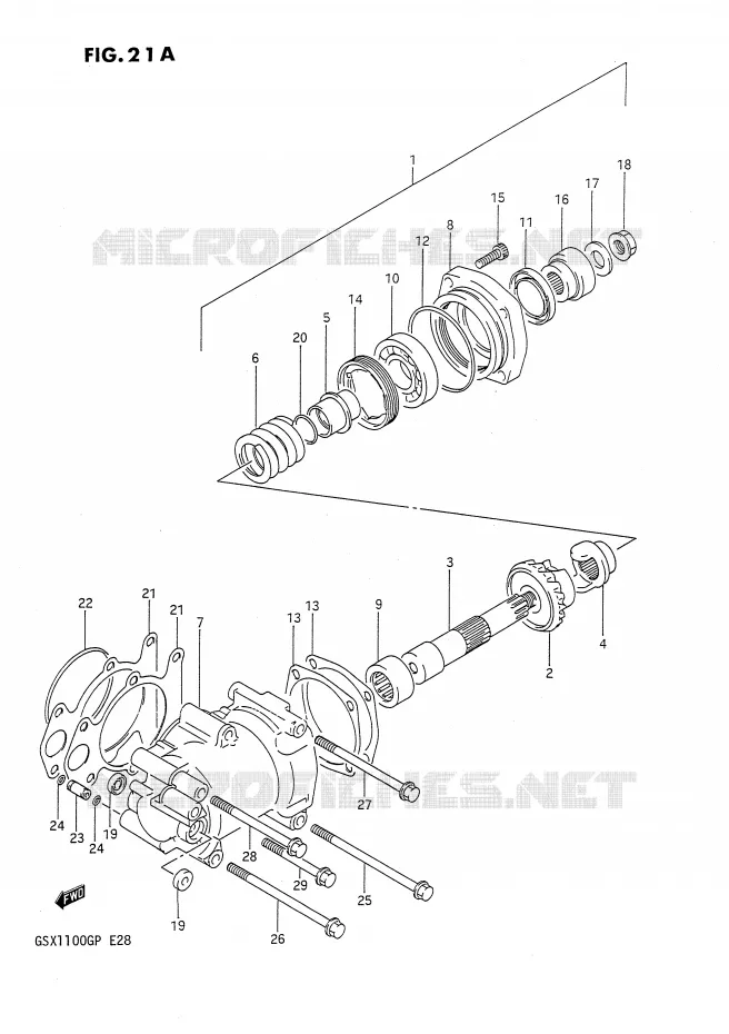 COUPLE CONIQUE (MODELE N/P) Suzuki MOTO 1100 GSX-G 1992  GSX1100GN(E28)