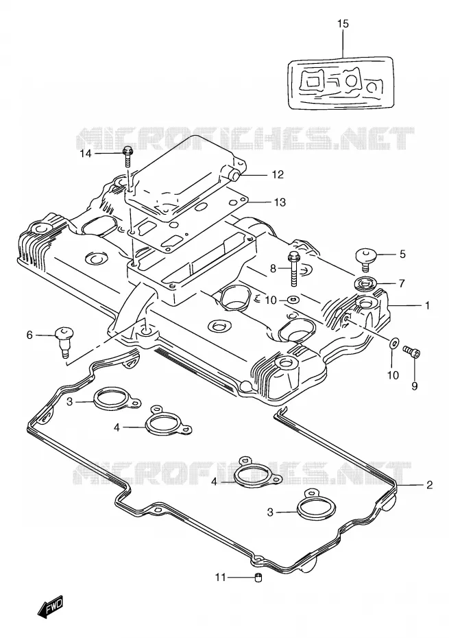 COUVERCLE DE CULASSE Suzuki MOTO 1200 BANDIT 2000  GSF1200SY(E2)