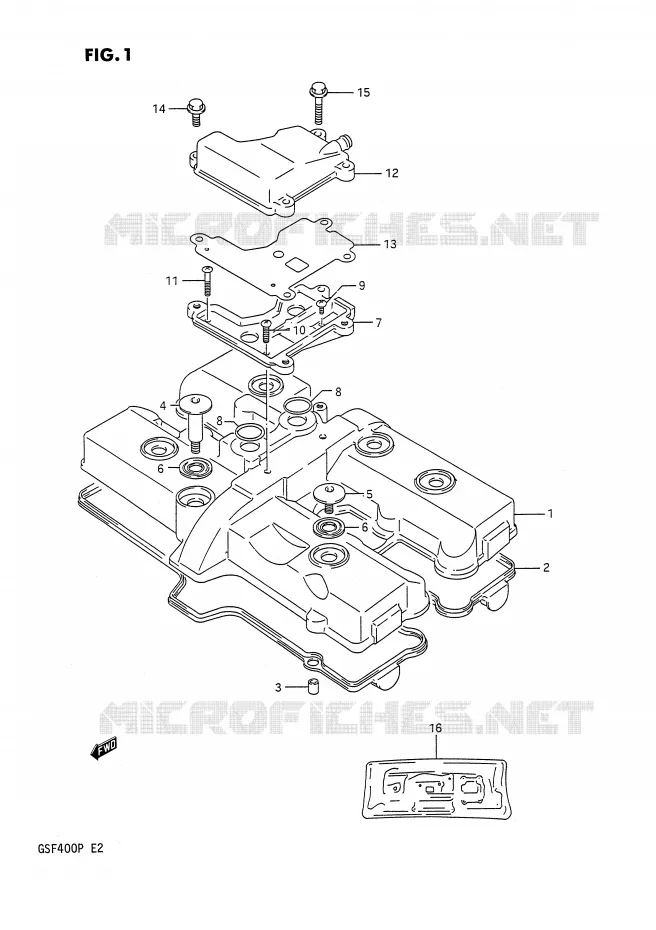 COUVERCLE DE CULASSE Suzuki MOTO 400 BANDIT 1993  GSF400P(E2)