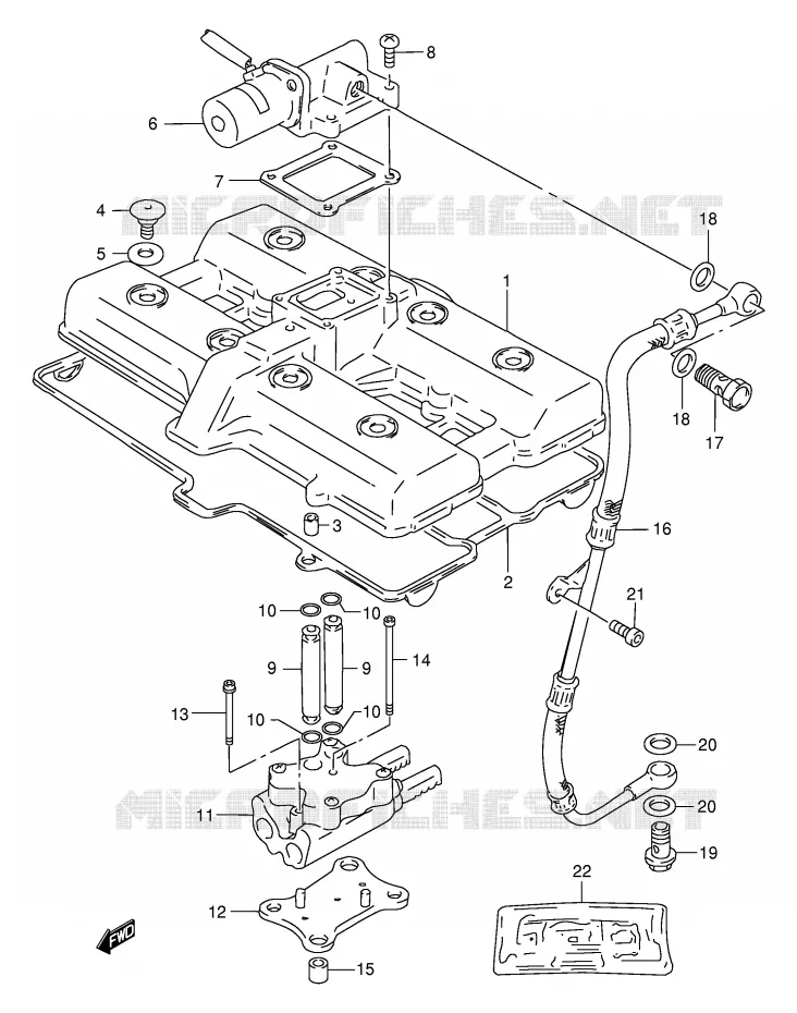 COUVERCLE DE CULASSE Suzuki MOTO 400 BANDIT 1997  GSF400VV(E30)