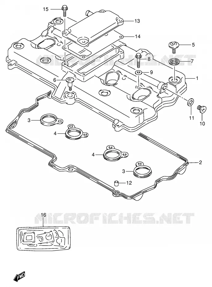 COUVERCLE DE CULASSE Suzuki MOTO 600 BANDIT 1996  GSF600UT(E2)