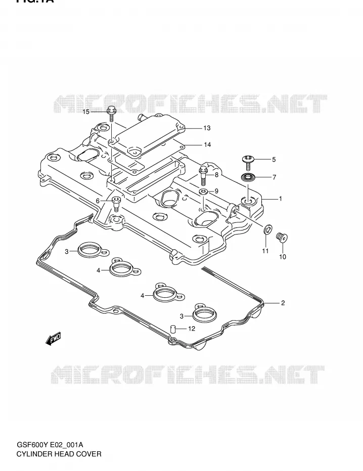 COUVERCLE DE CULASSE Suzuki MOTO 600 BANDIT 2002  GSF600K2(E2)