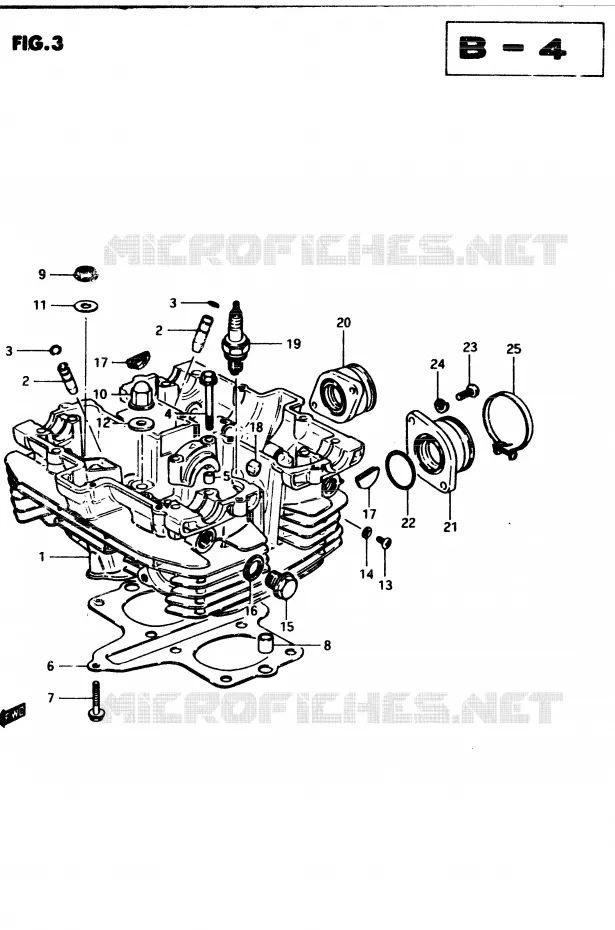 CULASSE Suzuki MOTO 250 GSX 1982  GSX250Z(Z/D)