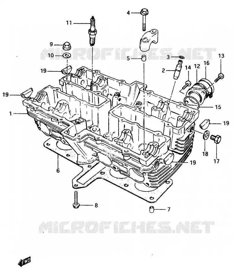 CULASSE Suzuki MOTO 400 GSX 1983  GSX400FD