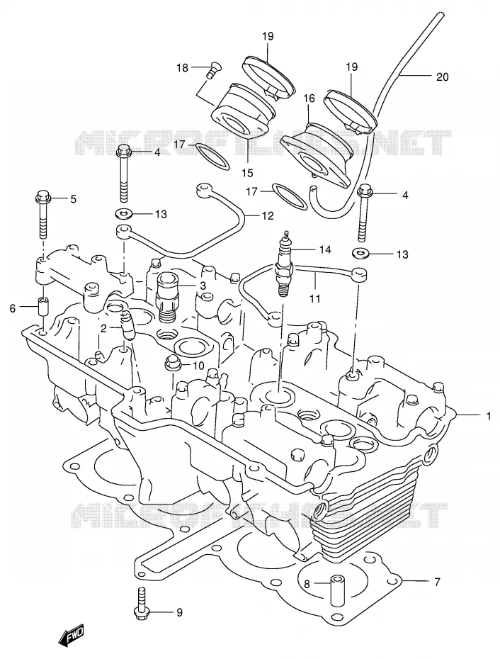 CULASSE Suzuki MOTO 400 GSX-R 1991  GSX-R400RFM(E30)