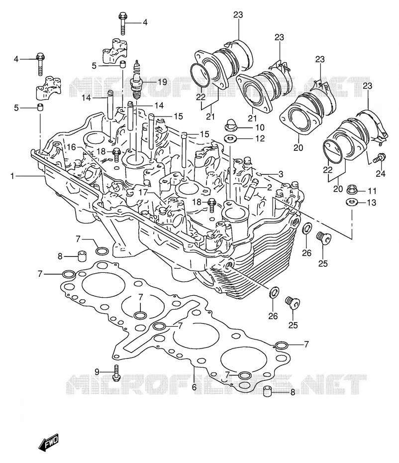 CULASSE Suzuki MOTO 600 BANDIT 1996  GSF600T/GSF600ST/GSF600UT/GSF600SUT