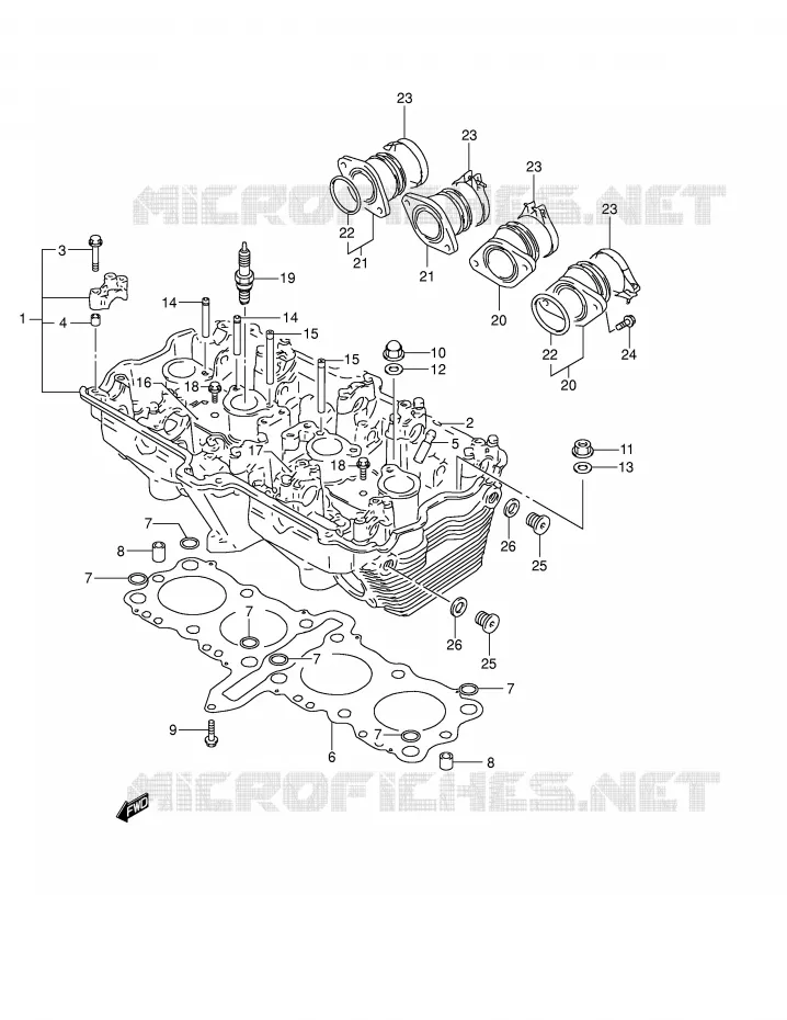 CULASSE Suzuki MOTO 600 BANDIT 2000  GSF600Y(E2)