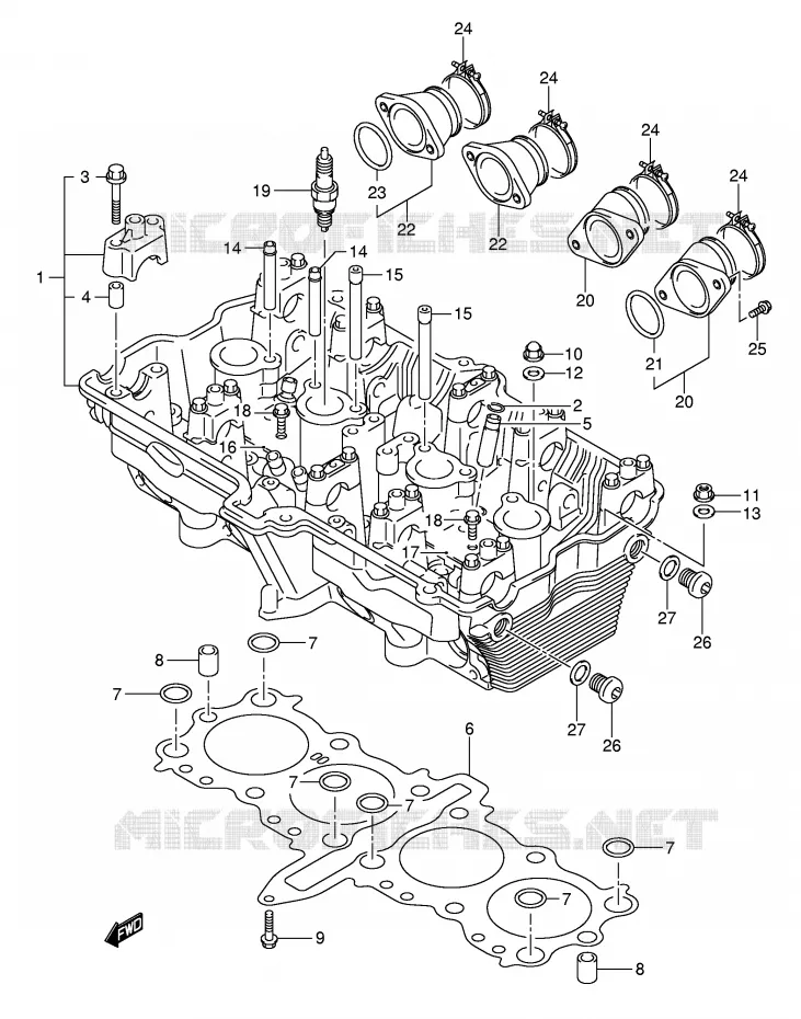 CULASSE Suzuki MOTO 650 BANDIT 2005  GSF650SUAK5(E2)