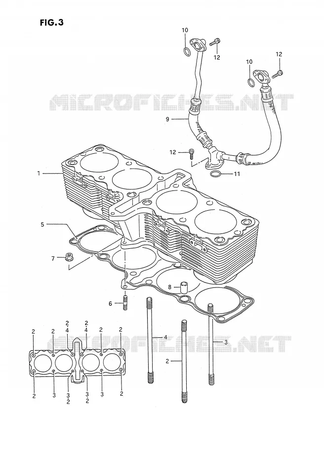 CYLINDRE Suzuki MOTO 1100 GSX-F 1989  GSX1100FK(E2)