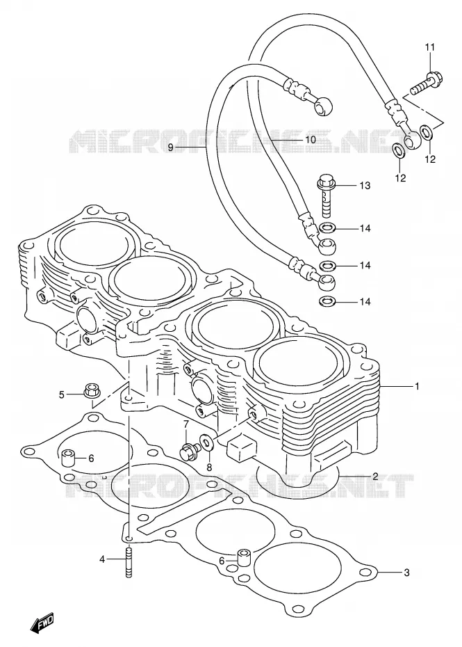 CYLINDRE Suzuki MOTO 1100 GSX-R 1995  GSX-R1100WS(E2)