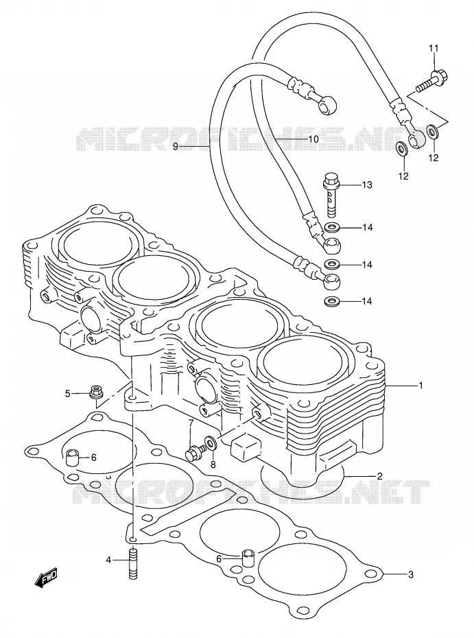 CYLINDRE Suzuki MOTO 1100 GSX-R 1996  GSX-R1100WSKT(E28)