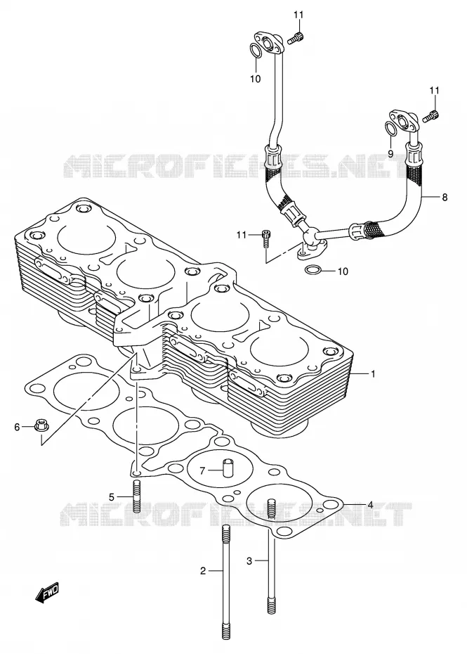 CYLINDRE Suzuki MOTO 650 BANDIT 2005  GSF650UK5(E2)