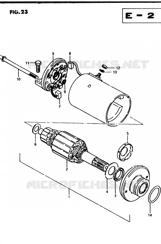 DEMARREUR (MODELE Z) Suzuki MOTO 250 GSX 1983  GSX250D(Z/D)