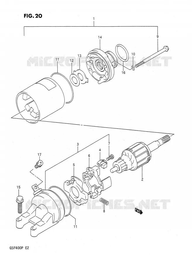 DEMARREUR Suzuki MOTO 400 BANDIT 1991  GSF400M(E2)