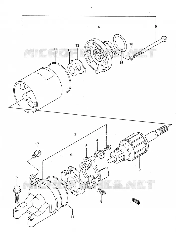 DEMARREUR Suzuki MOTO 400 BANDIT-N 1993  GSF400P(E28)