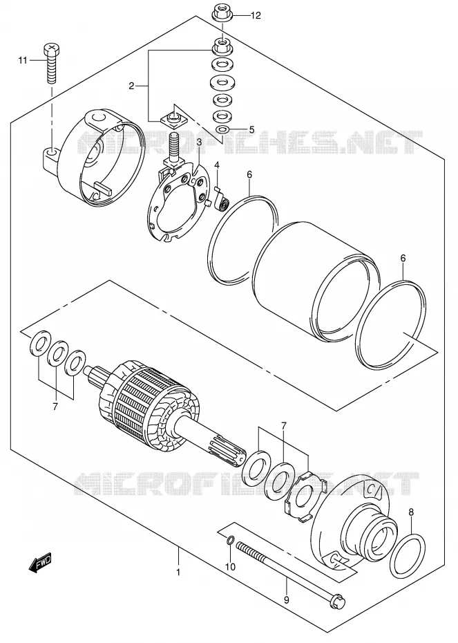 DEMARREUR Suzuki MOTO 600 GSX-R 2001  GSX-R600U1K1(E2)