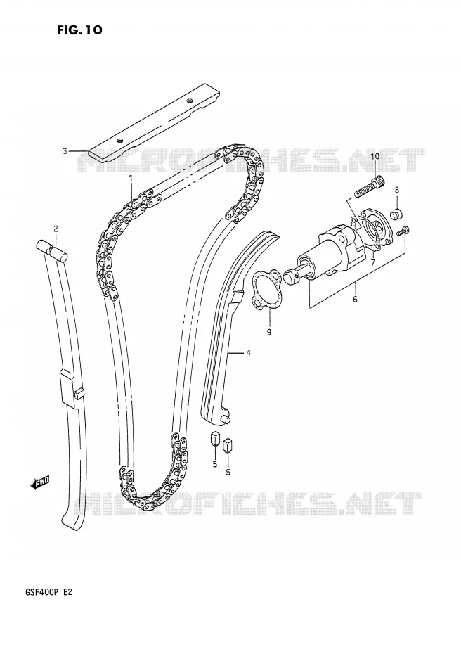DISTRIBUTION Suzuki MOTO 400 BANDIT 1991  GSF400M(E2)