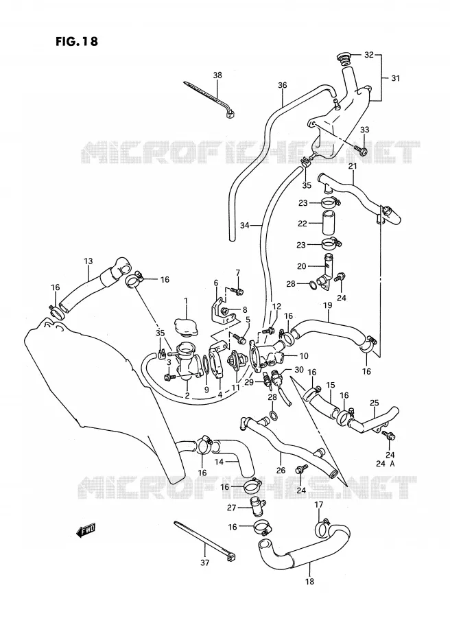 DURITE DE RADIATEUR Suzuki MOTO 750 GSX-R 1993  GSX-R750WP(E2)
