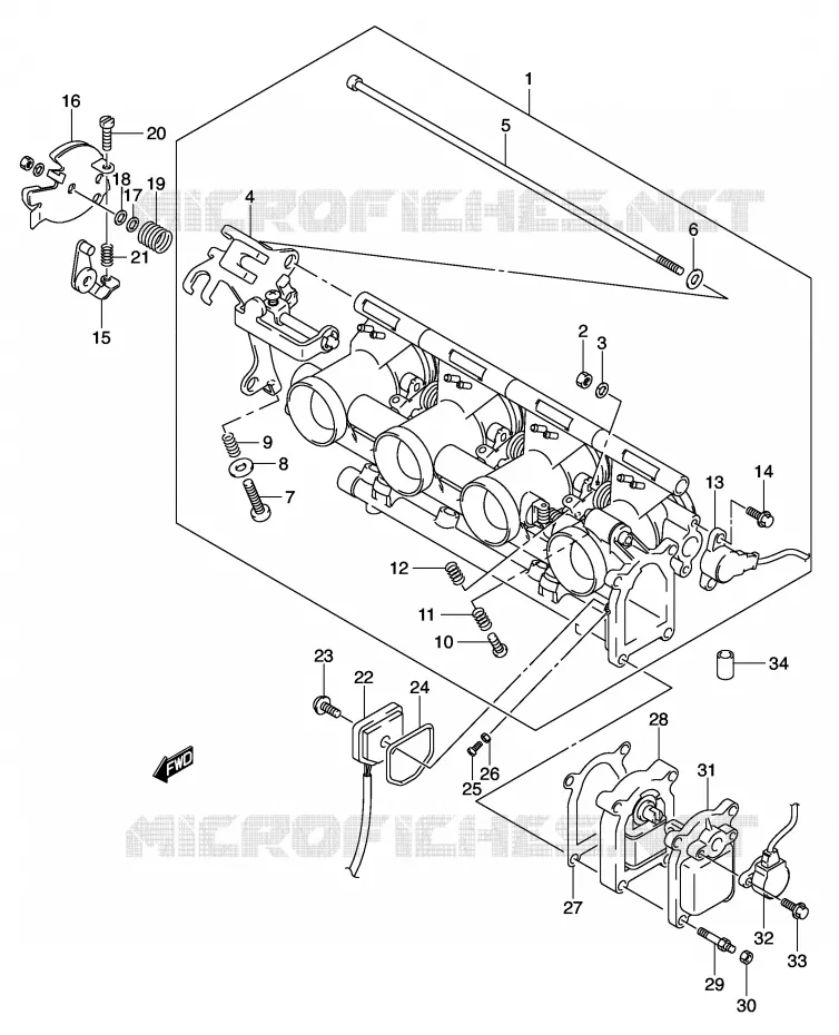ENSEMBLE INJECTION Suzuki MOTO 600 GSX-R 2001  GSX-R600U1K1(E2)