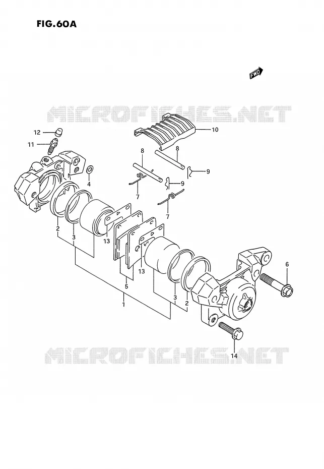 ETRIER DE FREIN ARRIERE (MODELE P/R) Suzuki MOTO 1100 GSX-G 1992  GSX1100GN(E2)