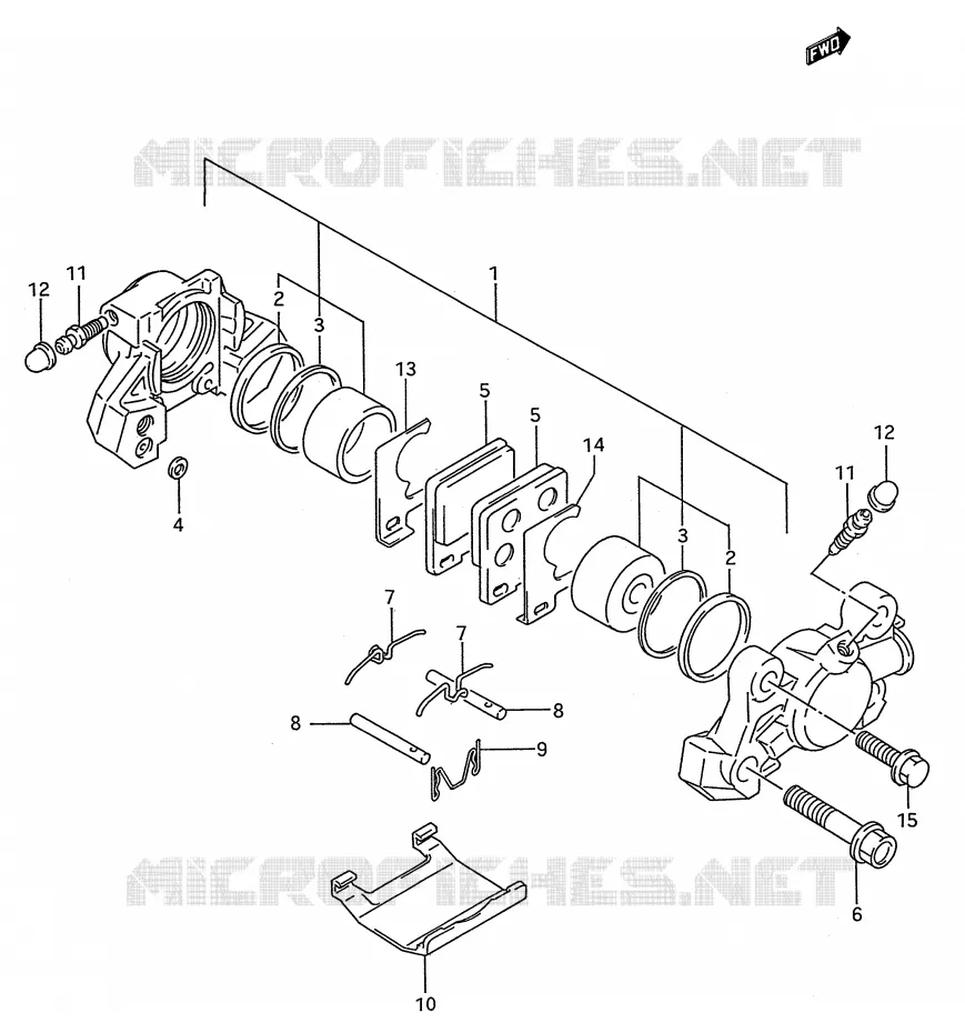 ETRIER DE FREIN ARRIERE (MODELE R/S) Suzuki MOTO 750 GSX-R 1992  GSX-R750WN(E28)