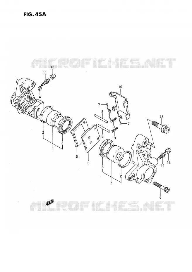 ETRIER DE FREIN AVANT (MODELE K/L/M/N) Suzuki MOTO 1100 GSX-F 1994  GSX1100FR(E2)