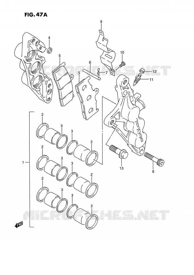 ETRIER DE FREIN AVANT (MODELE R) Suzuki MOTO 750 GSX-R 1993  GSX-R750WP(E2)