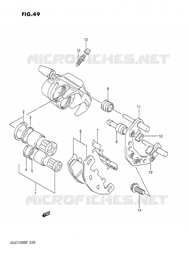 ETRIER DE FREIN AVANT Suzuki MOTO 1100 GSX-G 1992  GSX1100GN(E28)