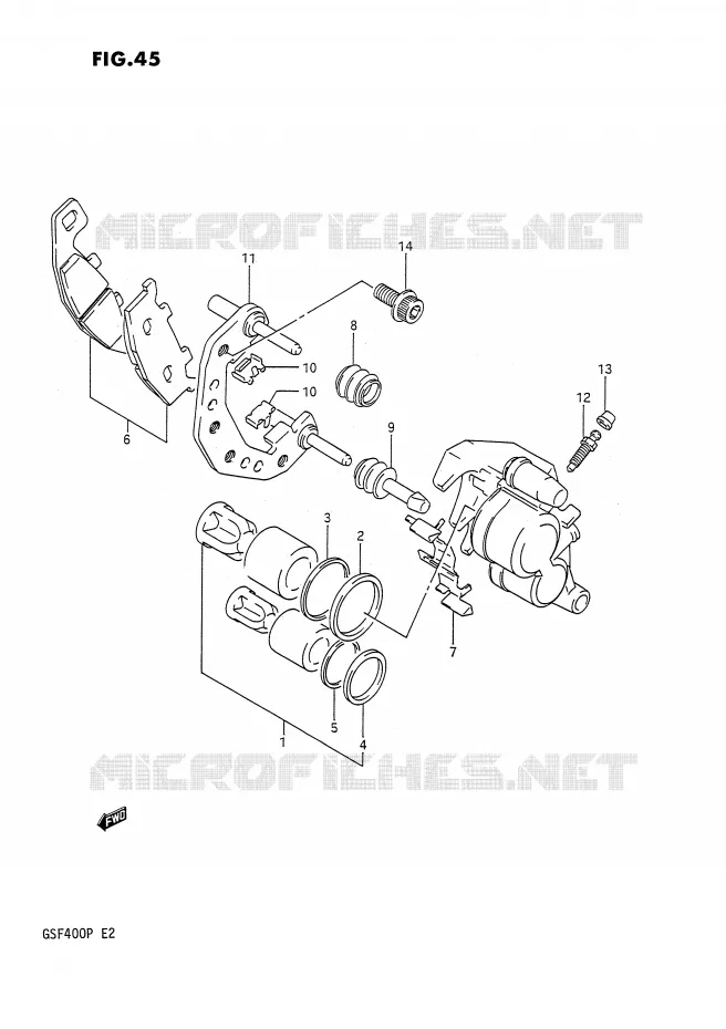 ETRIER DE FREIN AVANT Suzuki MOTO 400 BANDIT 1991  GSF400M(E2)