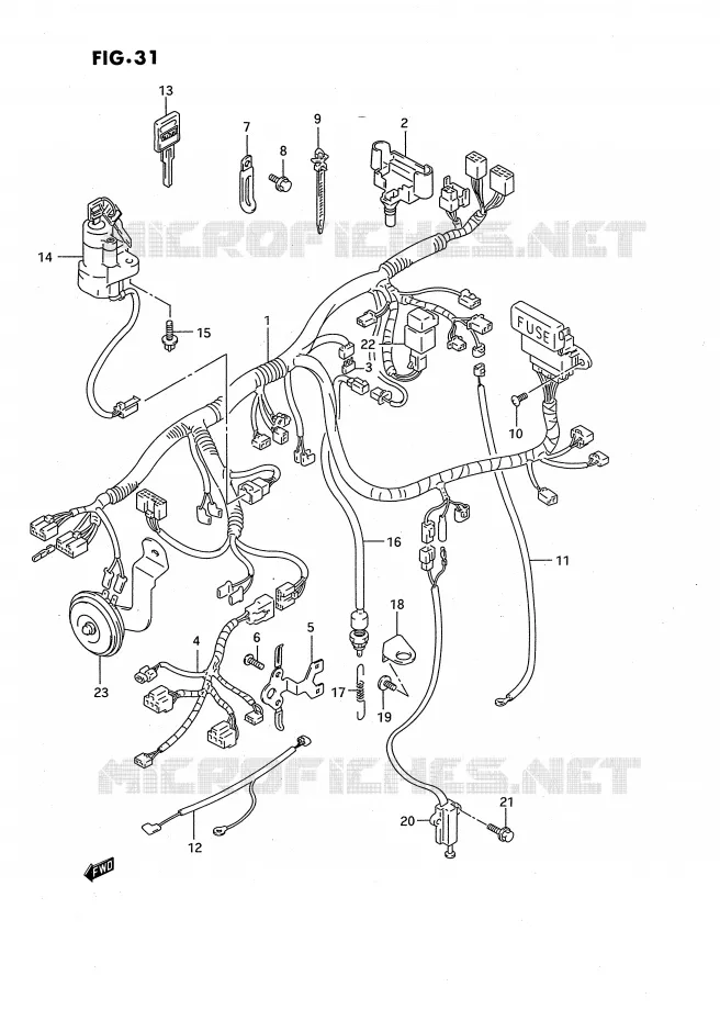 FAISCEAU ELECTRIQUE Suzuki MOTO 750 GSX-R 1994  GSX-R750SPR(E4)