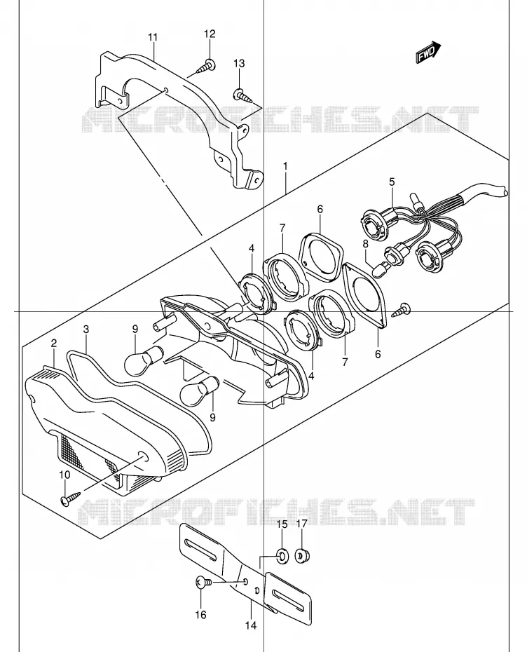 FEU ARRIERE Suzuki MOTO 1200 BANDIT 2004  GSF1200ZK4(E2)