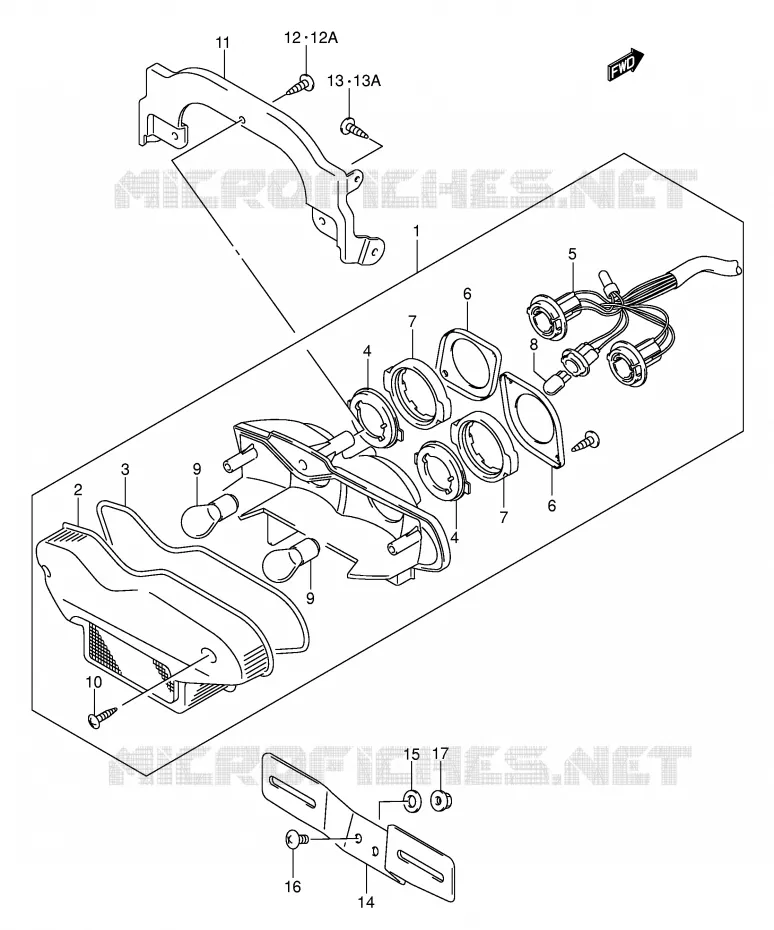 FEU ARRIERE Suzuki MOTO 600 BANDIT 2002  GSF600SK2(E2)