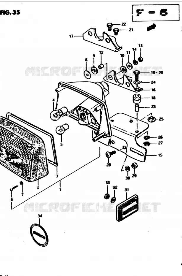 FEU ARRIERE Suzuki MOTO 850 GS 1982  GS850GZ(E1)