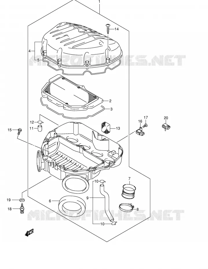 FILTRE A AIR Suzuki MOTO 1000 GSX-R 2003  GSX-R1000U2K3(E2)