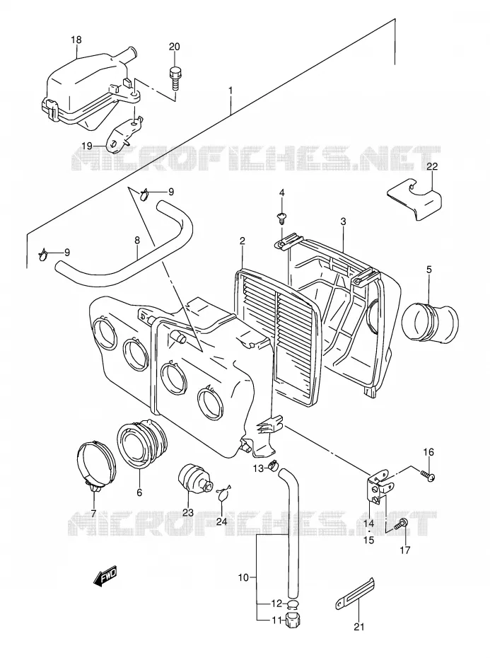 FILTRE A AIR Suzuki MOTO 1100 GSX-R 1996  GSX-R1100WT(E28)