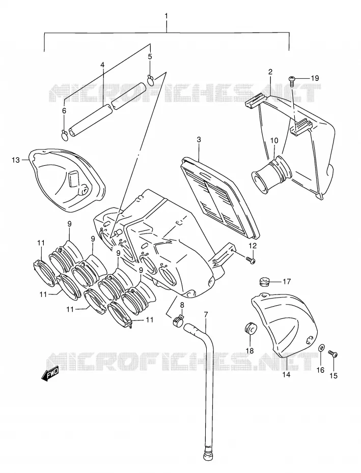 FILTRE A AIR Suzuki MOTO 1200 BANDIT 1999  GSF1200SX(E28)