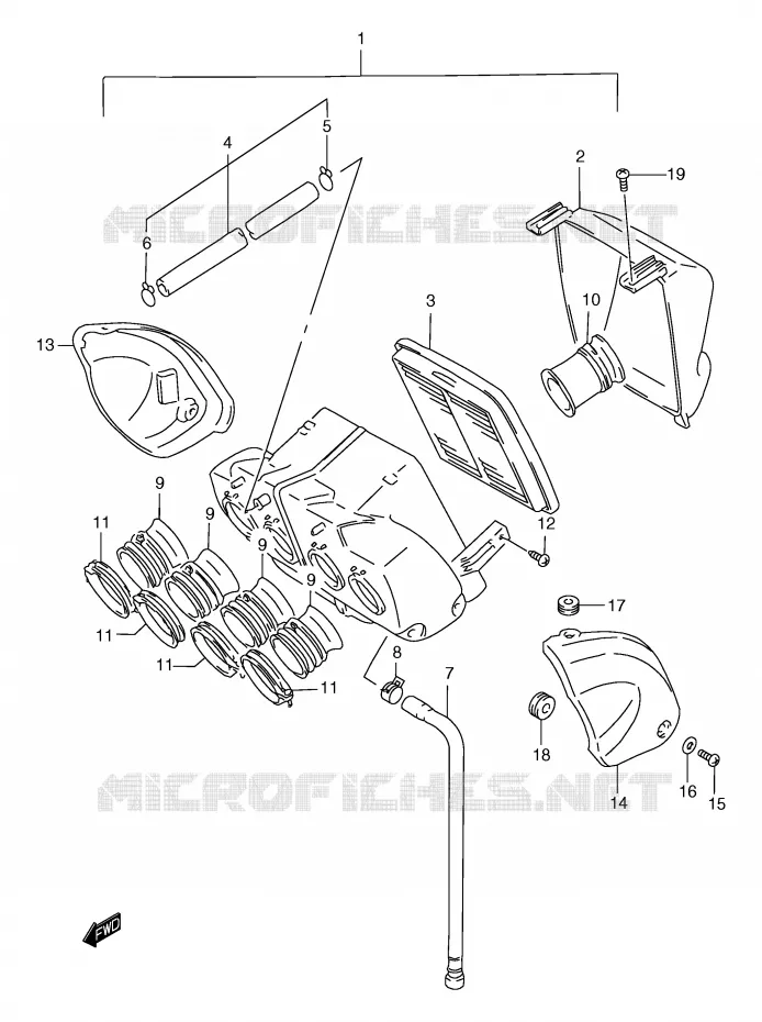 FILTRE A AIR Suzuki MOTO 1200 BANDIT 2000  GSF1200Y(E2)