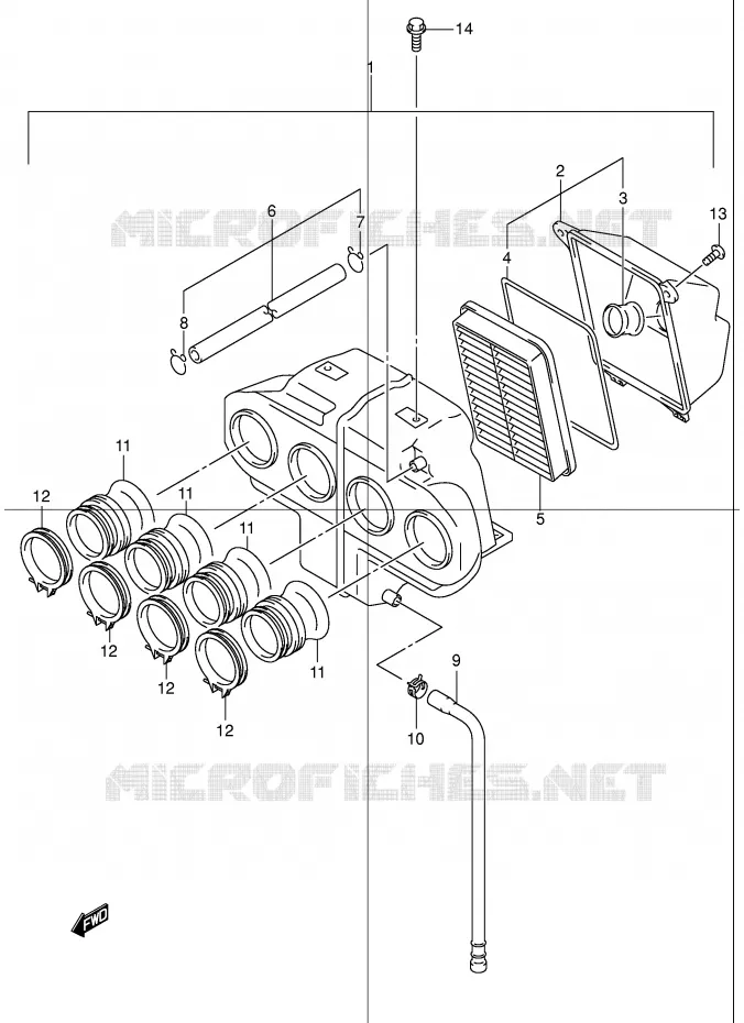 FILTRE A AIR Suzuki MOTO 1200 BANDIT 2004  GSF1200K4(E2)